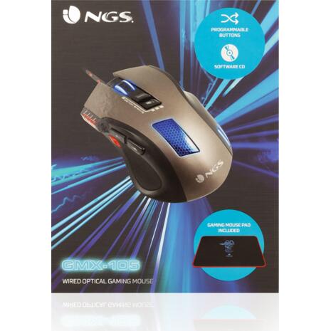 Ενσύρματο ποντίκι gaming NGS LED GAMING GMX-105 2400dpi + MOUSEPAD